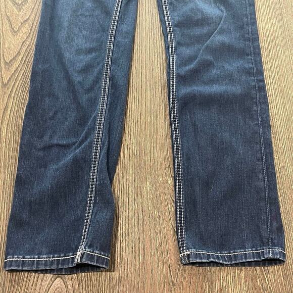 Miss Me Easy Skinny Jeans Mid Rise Embroidered Rhinestone Dark Wash Blue Size 27 - Picture 2 of 12